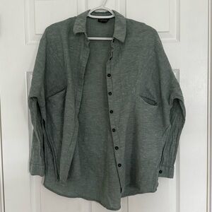 Topshop Oversized Side Slit Button Down Shirt